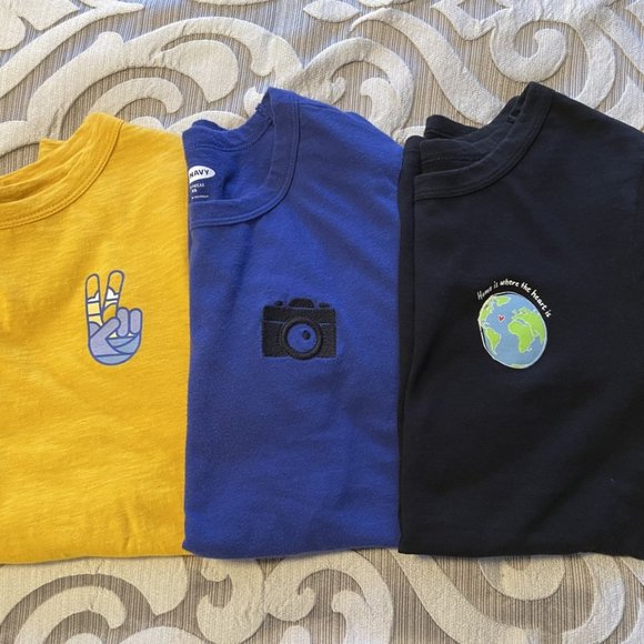 Old Navy Tops - Set of 3 Old Navy Short Sleeve TShirts Top Women's Size XSmall Blue Yellow EUC